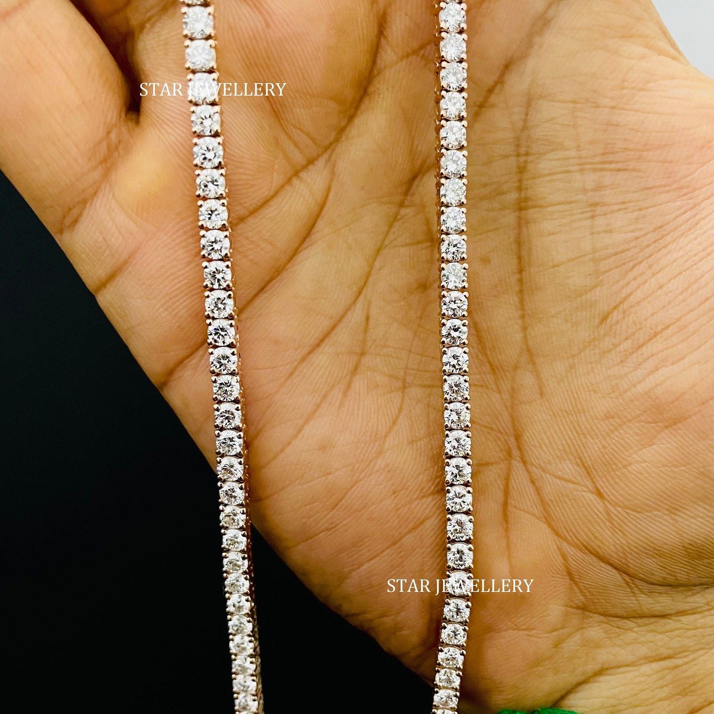 3 MM CVD Diamond Solid Gold Tennis Chain for Every Occasion
