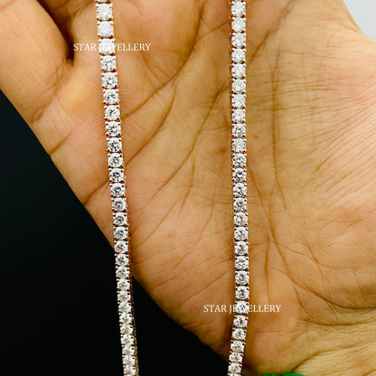 3 MM CVD Diamond Solid Gold Tennis Chain for Every Occasion