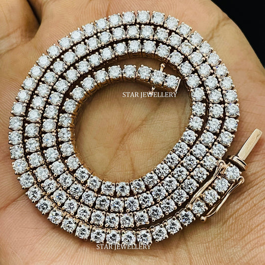 3 MM CVD Diamond Solid Gold Tennis Chain for Every Occasion