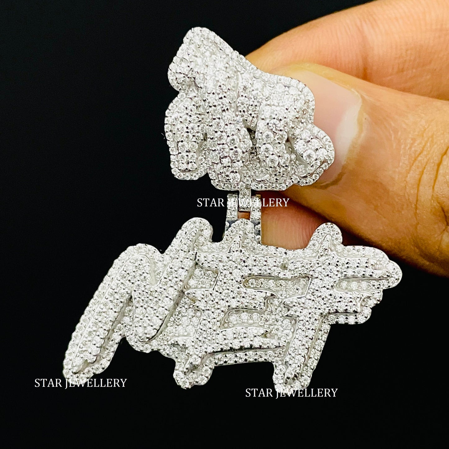 VVS Moissanite Pendant with Custom APE Bail