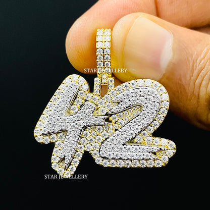 VVS Moissanite Silver Hip Hop Icedout Pendant