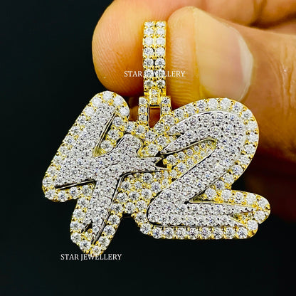VVS Moissanite Silver Hip Hop Icedout Pendant