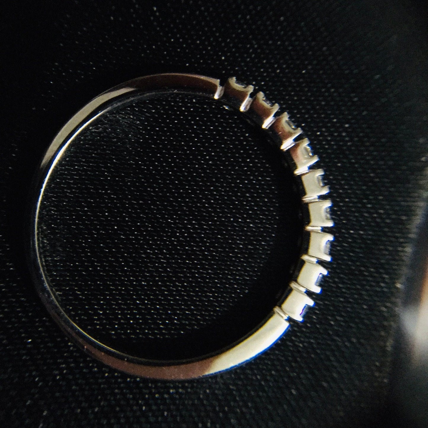 Nine Diamond Eternity Wedding Band Ring