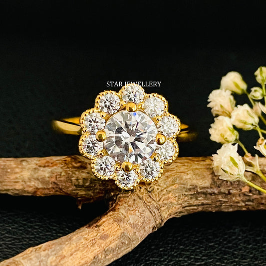 1.00 ct IGI Certified Lab Grown Solitaire Diamond Vintage Halo Engagement Ring