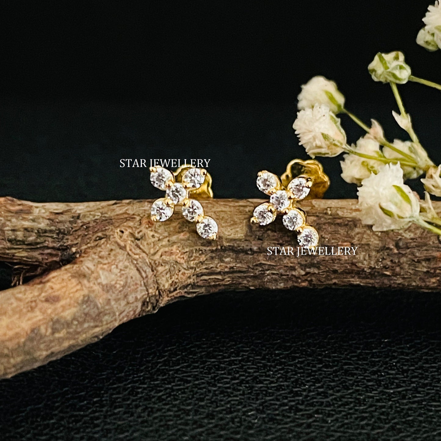 Genuine Diamond Cross Ear Piercing