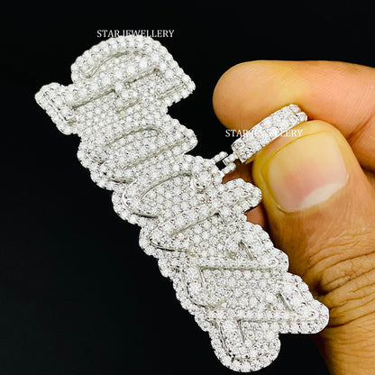 VVS Moissanite Custom Letter Icedout Pendant