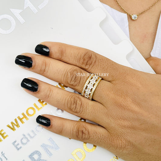 Lab Grown Diamond Flower Wedding Proposal Ring