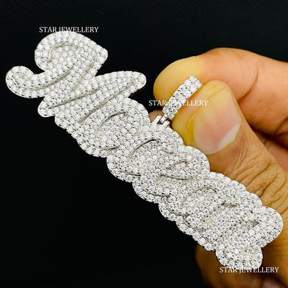 Custom Letter VVS Moissanite Icedout Pendant