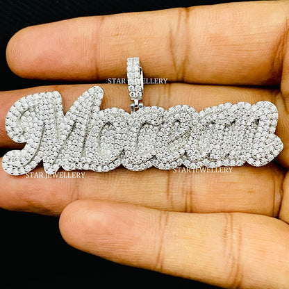 Custom Letter VVS Moissanite Icedout Pendant