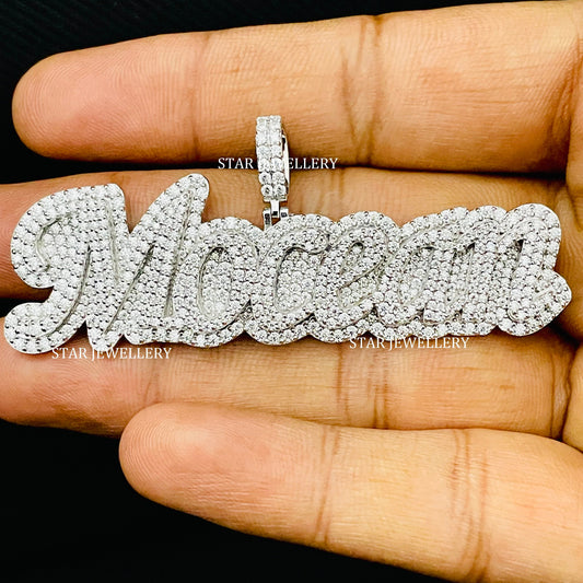 Custom Letter VVS Moissanite Icedout Pendant