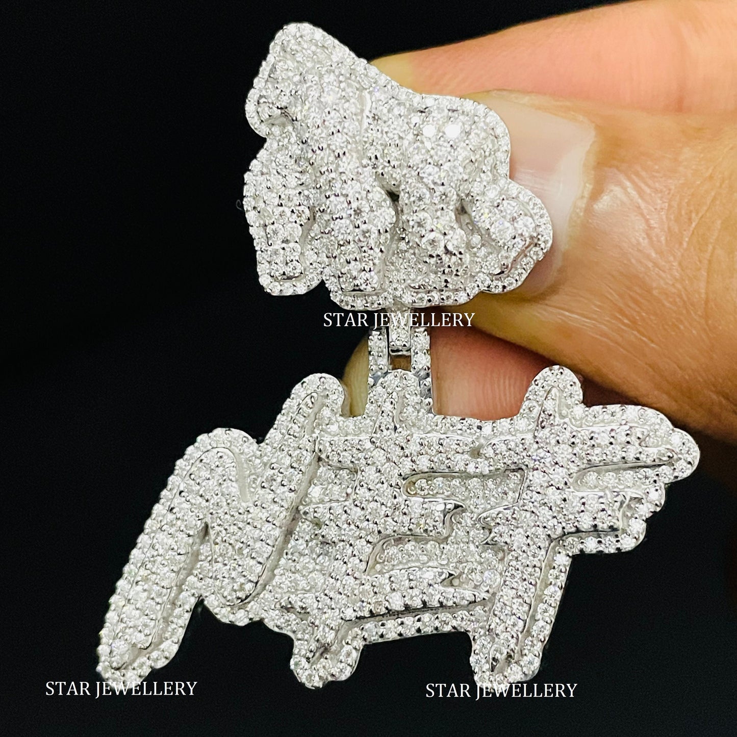 VVS Moissanite Pendant with Custom APE Bail