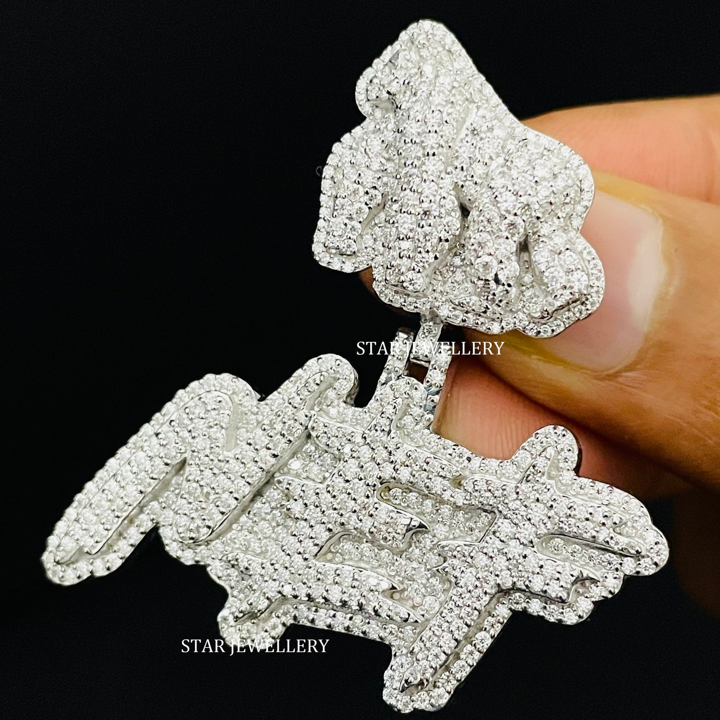 VVS Moissanite Pendant with Custom APE Bail