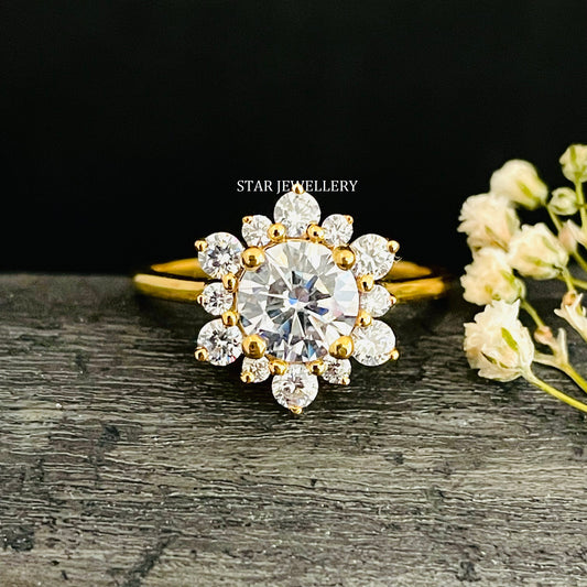 1.00 ct IGI Certified Lab Grown Diamond Halo Engagement Ring