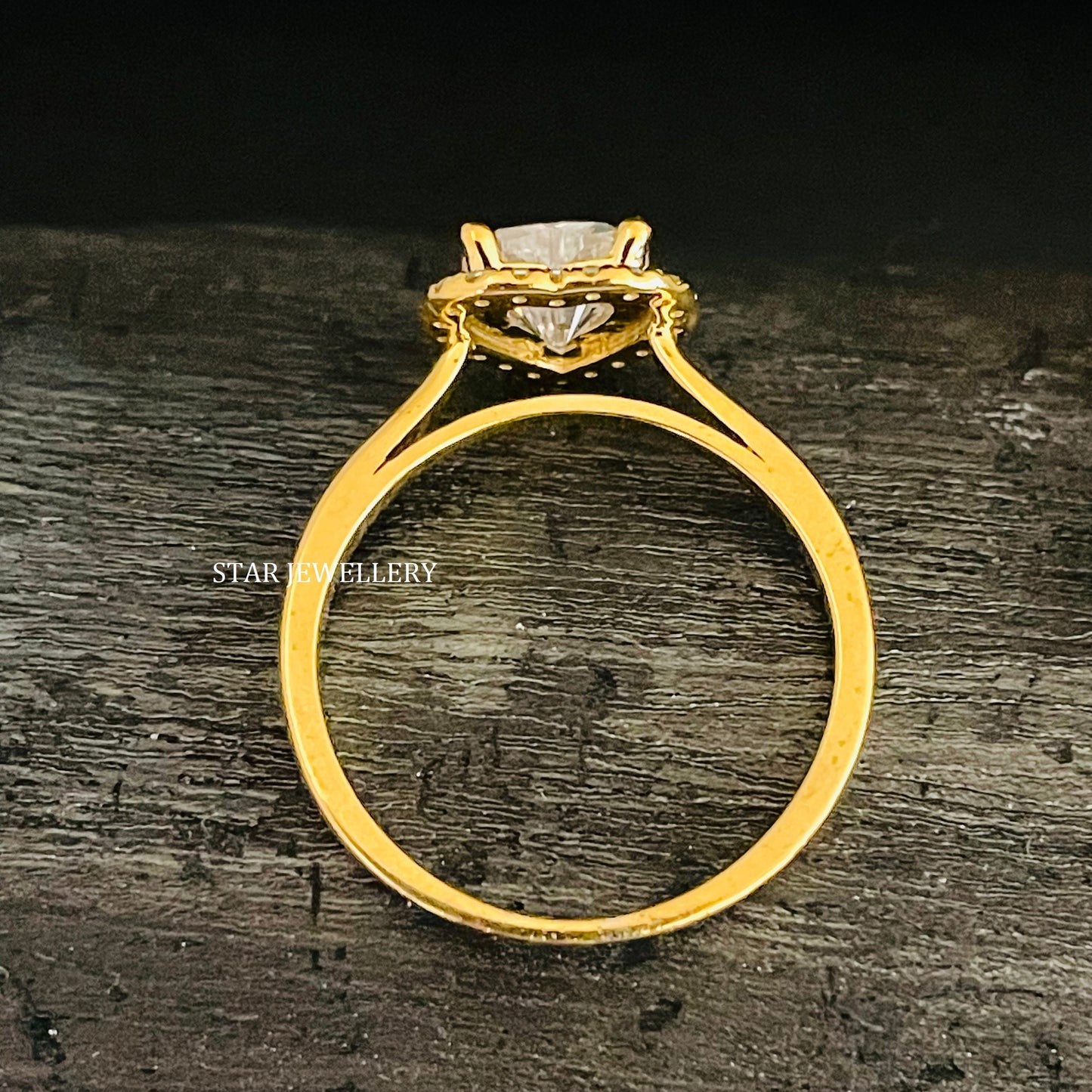 1.00 Ct IGI Certified Heart Cut Lab Grown Diamond Halo Engagement Ring