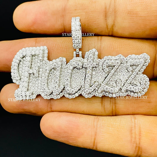 VVS Moissanite Custom Letter Icedout Pendant
