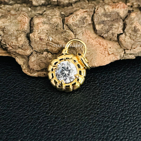 CVD Lab Diamond Solitaire Gold Lock Pendant