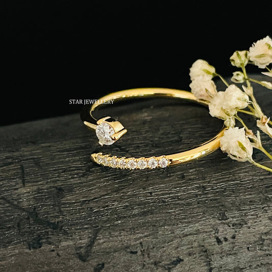 Diamond Open Wrap Around Ring