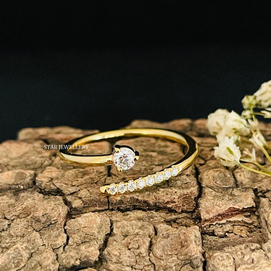 Diamond Open Wrap Around Ring