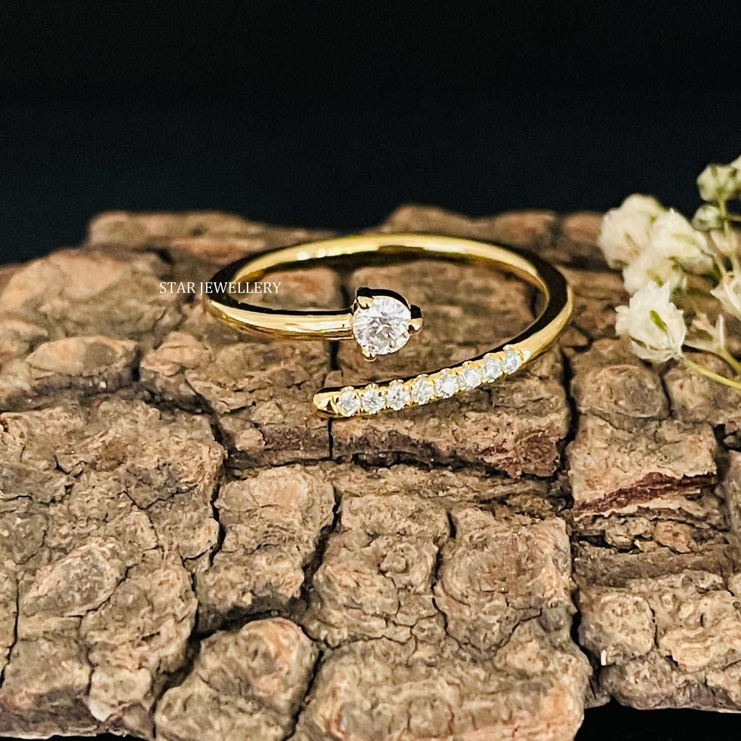 Diamond Open Wrap Around Ring