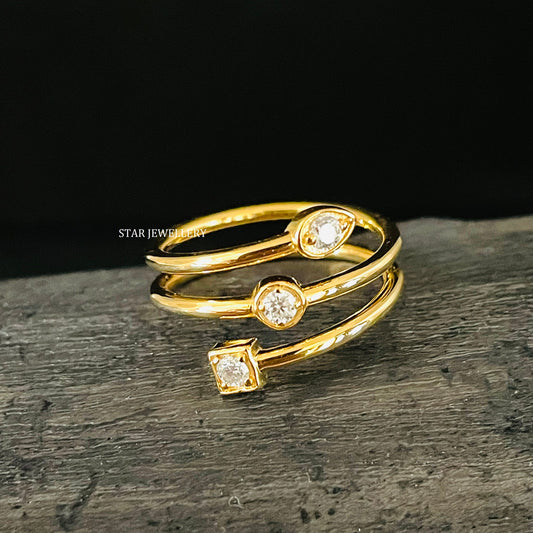 Diamond Open Wrap Around Ring