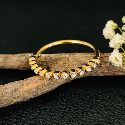 Bezel Set Diamond Thin Eternity Ring