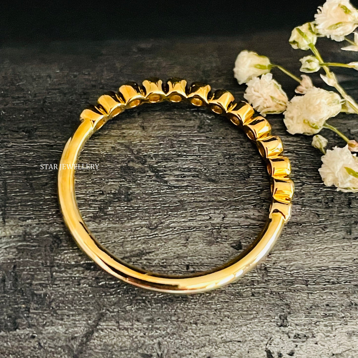 Bezel Set Diamond Thin Eternity Ring