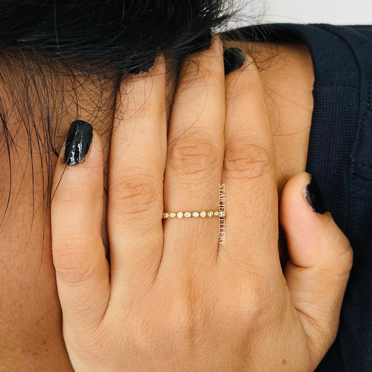 Bezel Set Diamond Thin Eternity Ring