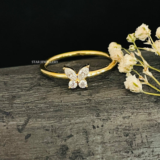 Lab Created CVD Diamond Dainty Butterfly Ring