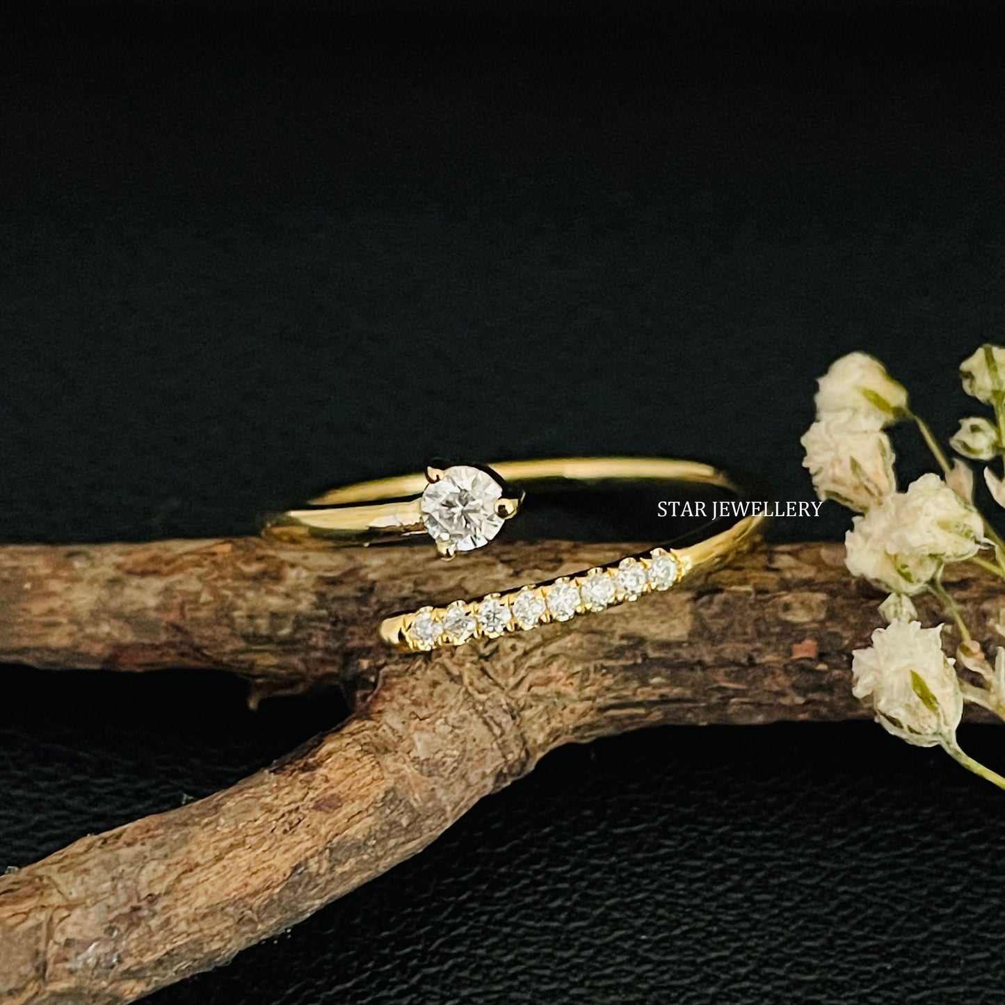 Diamond Open Wrap Around Ring