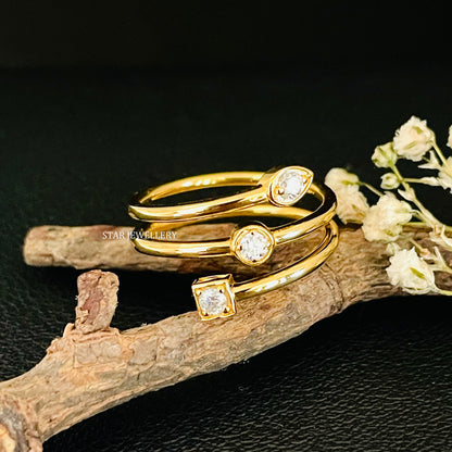 Diamond Open Wrap Around Ring