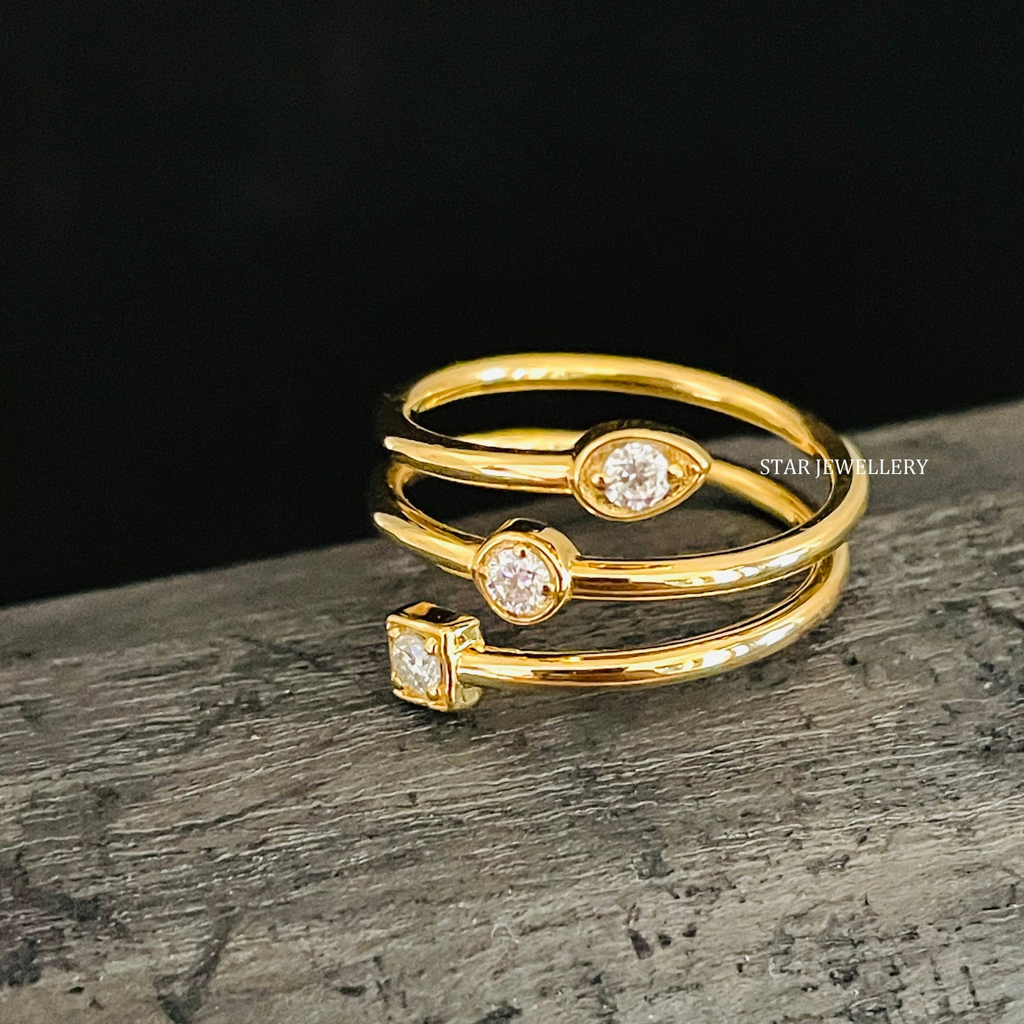 Diamond Open Wrap Around Ring