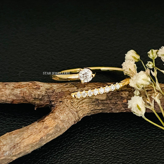 Diamond Open Wrap Around Ring