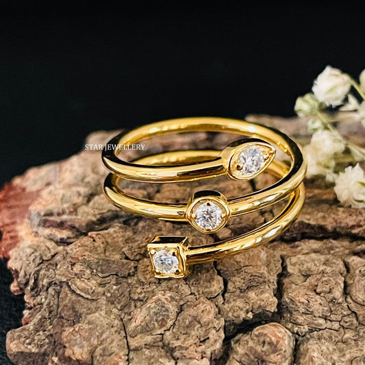 Diamond Open Wrap Around Ring