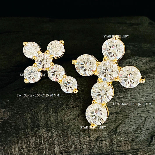 CVD Lab Grown Diamond Cross Pendant