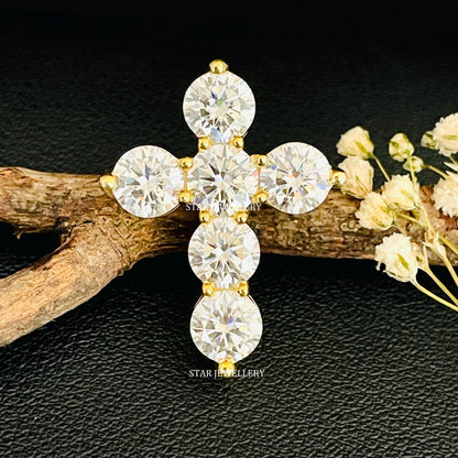 CVD Lab Grown Diamond Cross Pendant
