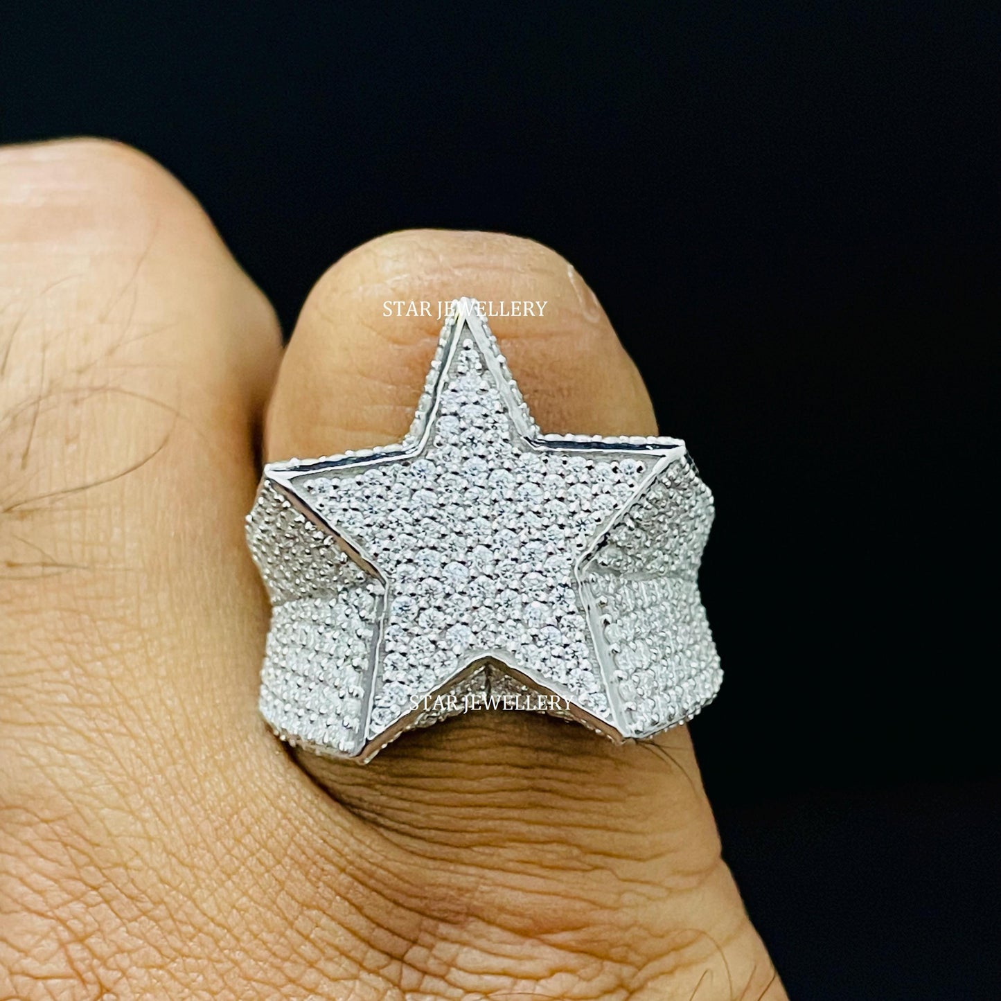 Unisex VVS Moissanite STAR Ring
