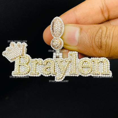 Silver Hip Hop VVS Moissanite Icedout Pendant
