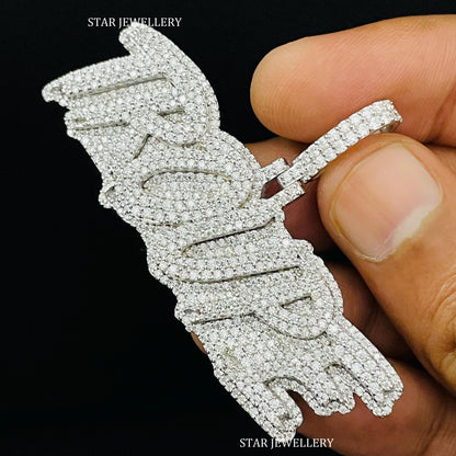 VVS Moissanite Icedout Pendant with Custom Bail