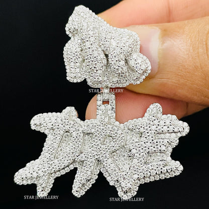 VVS Moissanite Custom Letter Pendant with APE Bail