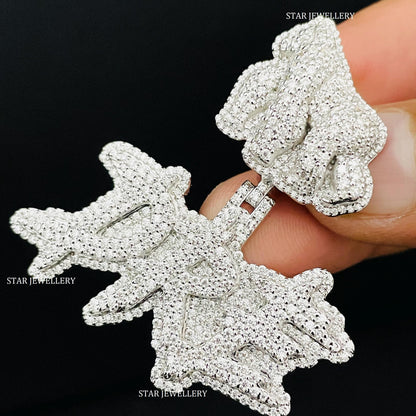 VVS Moissanite Custom Letter Pendant with APE Bail
