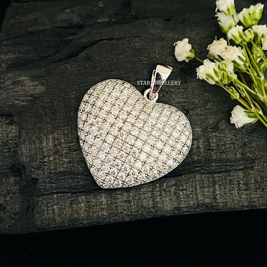 Natural Diamond Bridal Heart Pendant