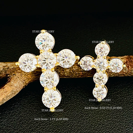 CVD Lab Grown Diamond Cross Pendant