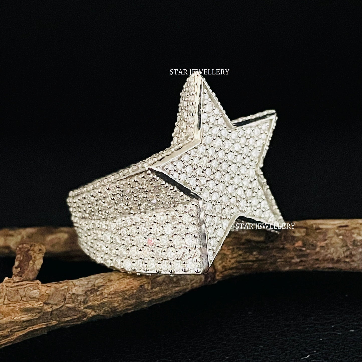 Unisex VVS Moissanite STAR Ring