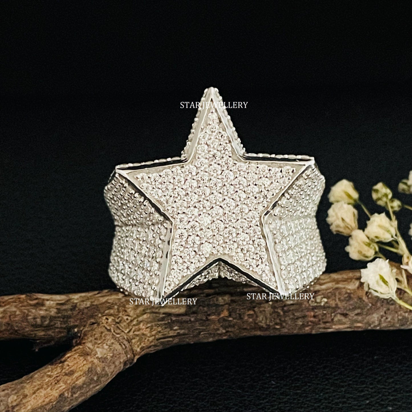 Unisex VVS Moissanite STAR Ring