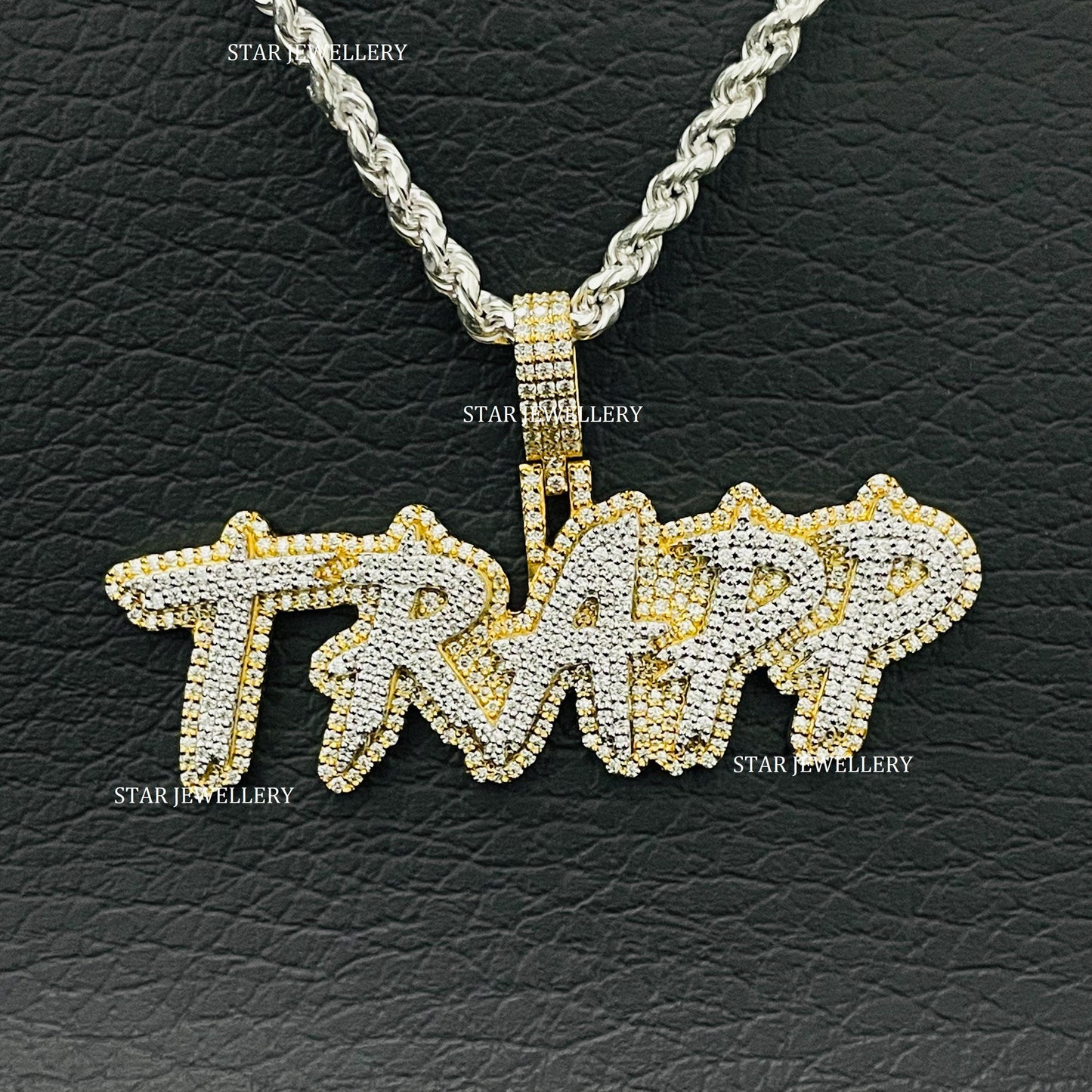 VVS Moissanite Custom Letter Icedout Pendant