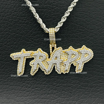 VVS Moissanite Custom Letter Icedout Pendant