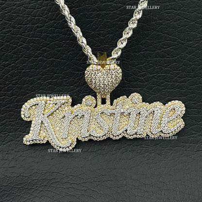 VVS Moissanite Custom Pendant with Heart Bail