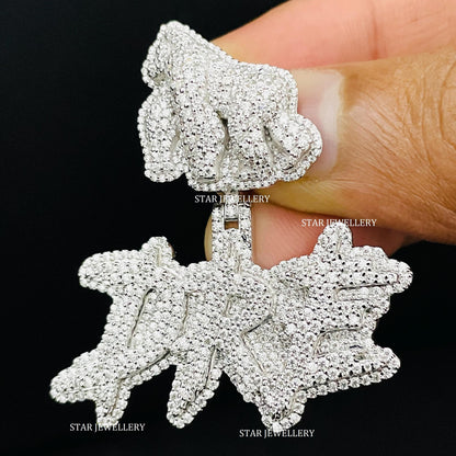 VVS Moissanite Custom Letter Pendant with APE Bail