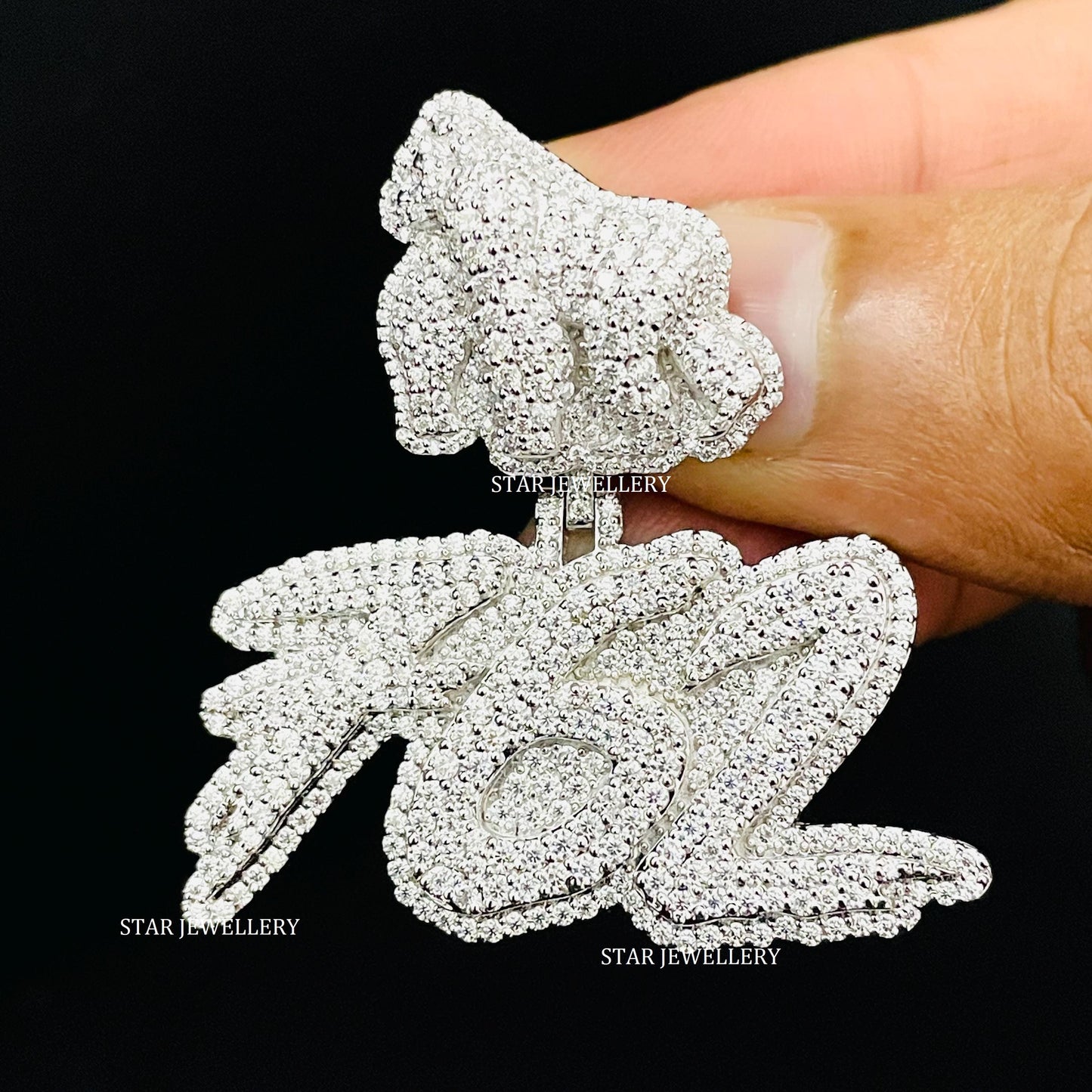 VVS Moissanite Pendant with Custom APE Bail