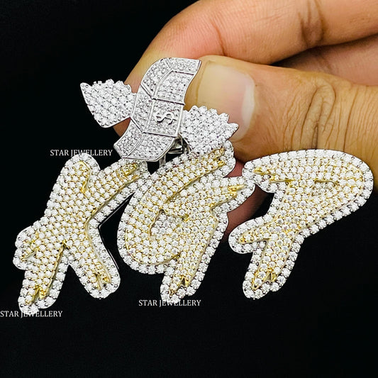 VVS Moissanite Two Tone Custom Pendant